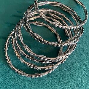 Elegant oxidize, Silver Bangle Set